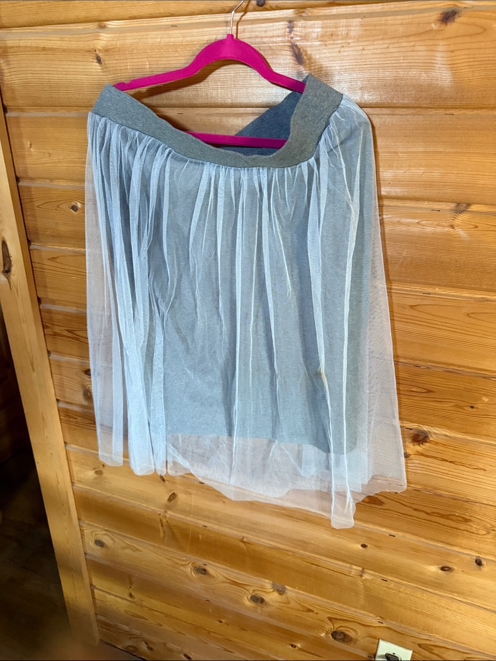 Gray Tulle Overlay Skirt - Torrid